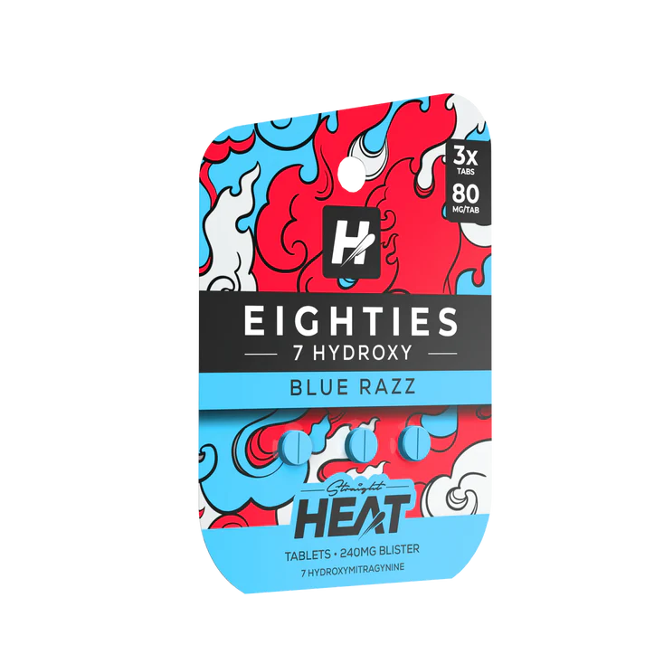 Straight Heat 7 Hydroxy Eighties Tablets Kratom 80mg 3ct