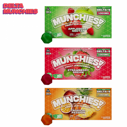 Delta Munchies Froot Jam Delta 9 Gummies | 1000mg | 10 Count Per Pack