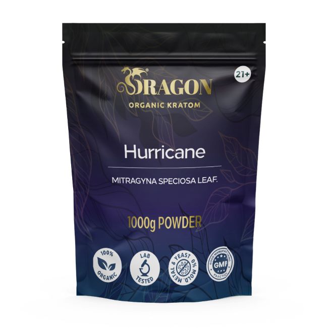 Hurricane Dragon Organic Kratom 1000gm Powder Bag