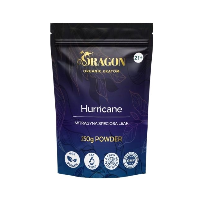 Hurricane Dragon Organic Kratom Powder Bag 250mg