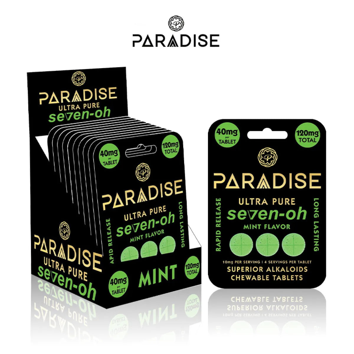 Paradise Ultra Pure 7 Hydroxy Kratom Tablets 120mg 3ct