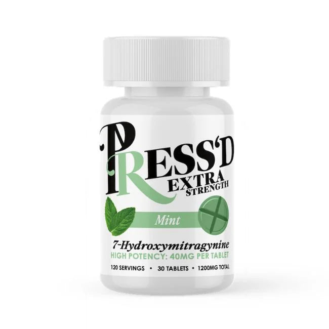 Pressd 7 Hydroxymitragynine Extra Strength 40mg Per Tablet 30ct Jar