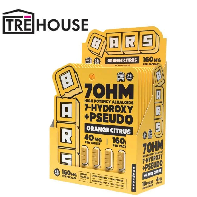 Bars Tre House Kratom Tablet 7 Hydroxy Pseudo 40mg per tablet 4pk
