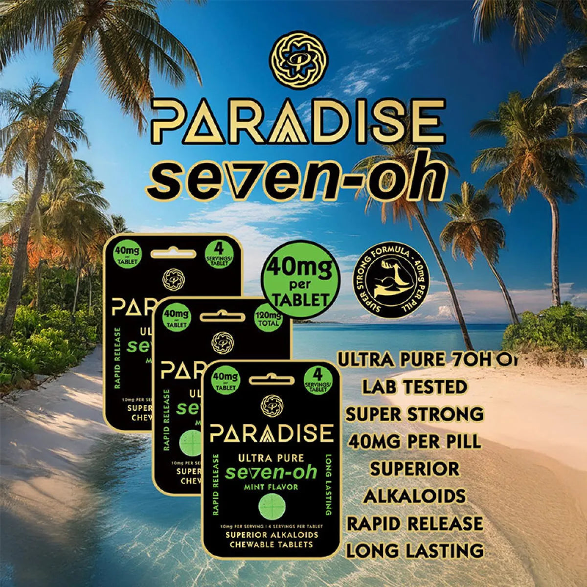Paradise Kratom Tablets 40mg 1ct
