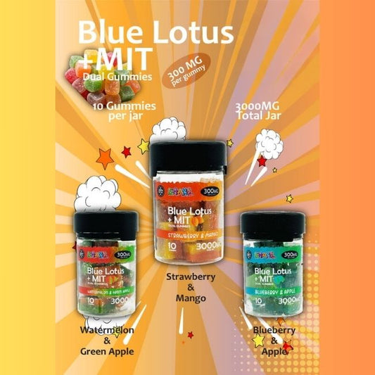 Shake Blue Lotus Mit Dual Kratom Gummies 3000mg 10ct
