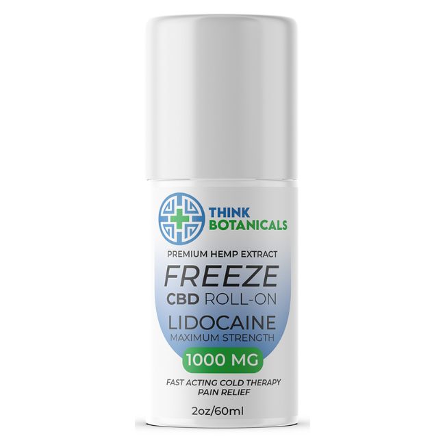 Think Botanicals Freeze CBD Roll On Bottble 1000mg