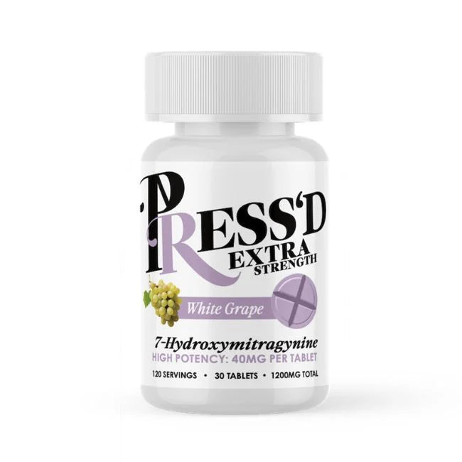Pressd 7 Hydroxymitragynine Extra Strength 40mg Per Tablet 30ct Jar