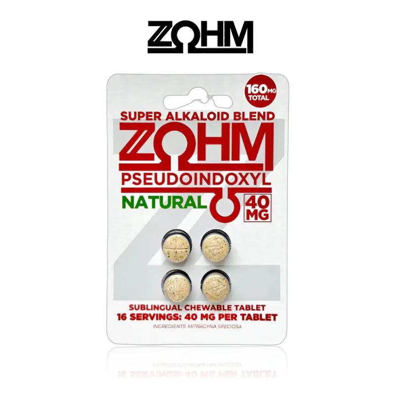 Zohm 7 Hydroxy Pseudo Kratom Tablets 40mg 4ct