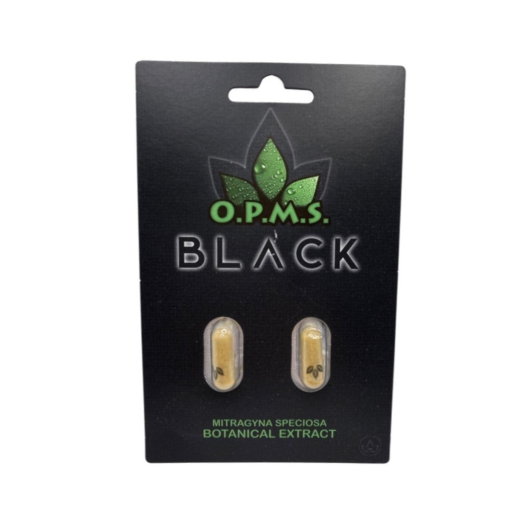 O.P.M.S. Black Kratom Capsule 2pk