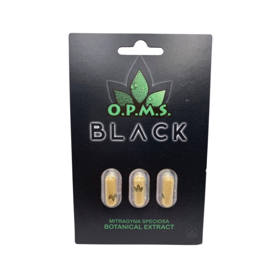O.P.M.S. Black Kratom Capsule 3pk