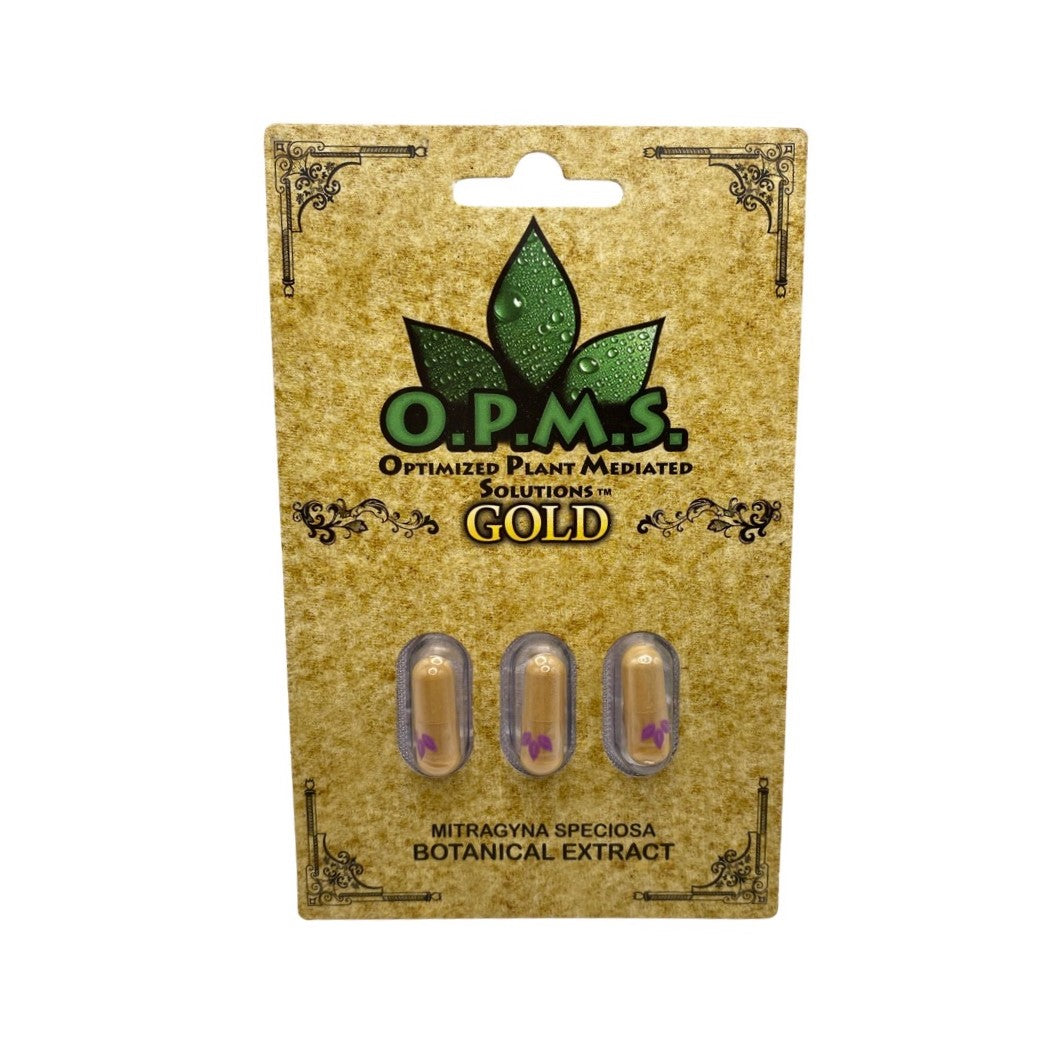 O.P.M.S. Gold Kratom Capsule 3pk