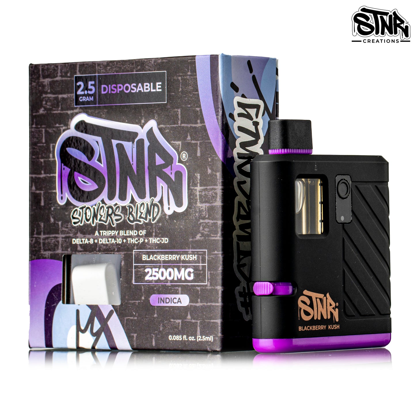 Blackberry Kush STNR Stoners Blend Disposable Vape 2.5G