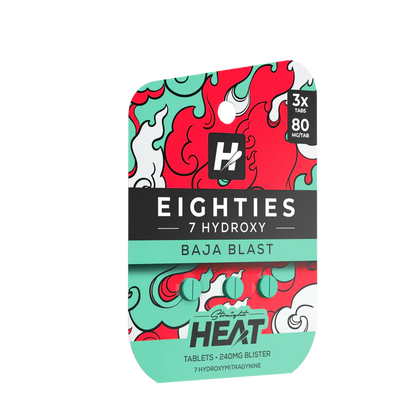 Straight Heat 7 Hydroxy Eighties Tablets Kratom 80mg 3ct