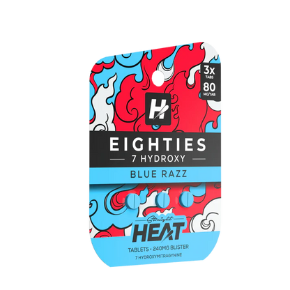 Straight Heat 7 Hydroxy Eighties Tablets Kratom 80mg 3ct