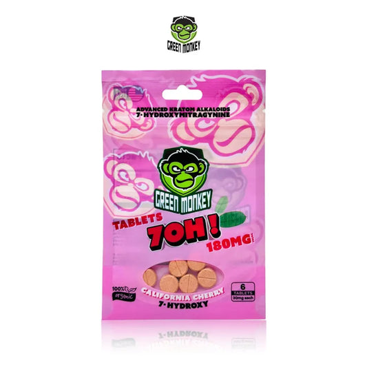 Green Monkey 7 Hydroxy Kratom Tablets 30mg 6ct