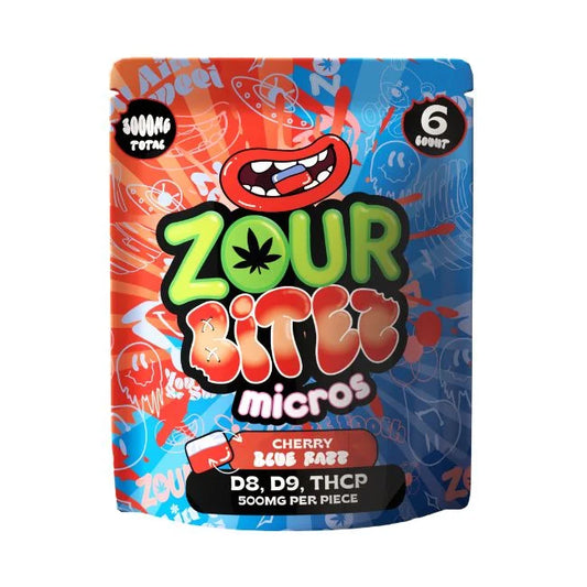 Zour Stash Bitez Micros Gummies D8 D9 THCP 6pk
