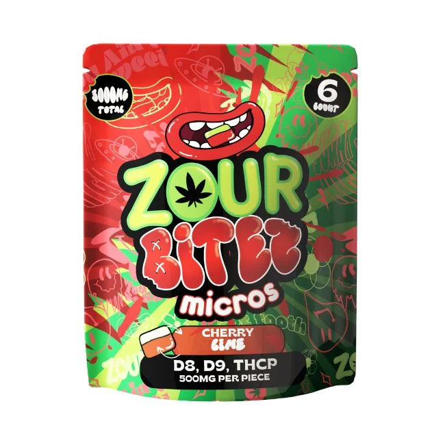 Zour Stash Bitez Micros Gummies D8 D9 THCP 6pk