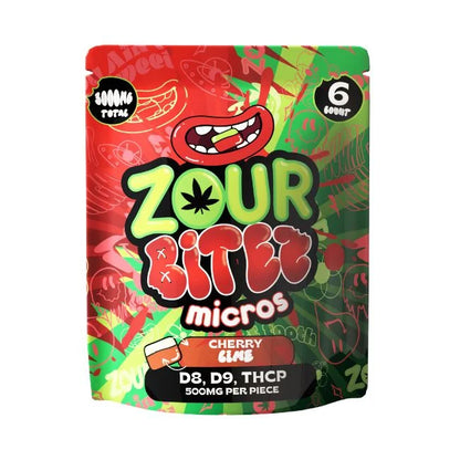 Zour Stash Bitez Micros Gummies D8 D9 THCP 6pk