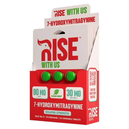 Rise With Us 7 Hydroxy Tablet Kratom 30mg per tablet 3pk