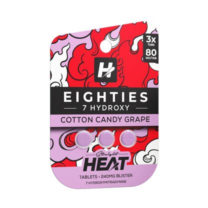 Straight Heat 7 Hydroxy Eighties Tablets Kratom 80mg 3ct