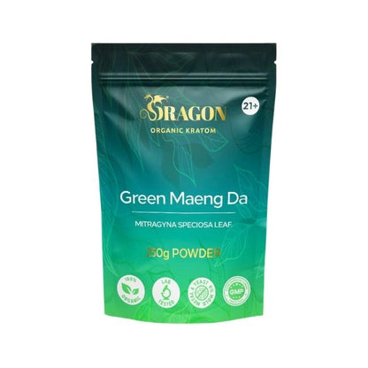 Green Maeng Da Dragon Organic Kratom Powder Bag 250mg