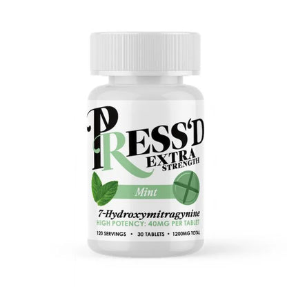 Pressd 7 Hydroxymitragynine Extra Strength 40mg Per Tablet 30ct Jar
