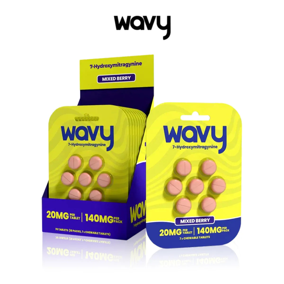 Wavy 7 Hydroxy Kratom Tablets 20mg 7ct