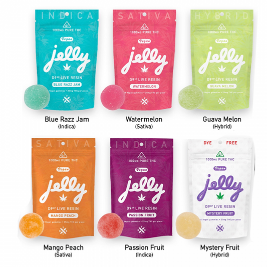 Not Your Bakery Jelly Vegan Delta 9 Xp + Live Resin Gummies 1000mg | 40 Count per Pack