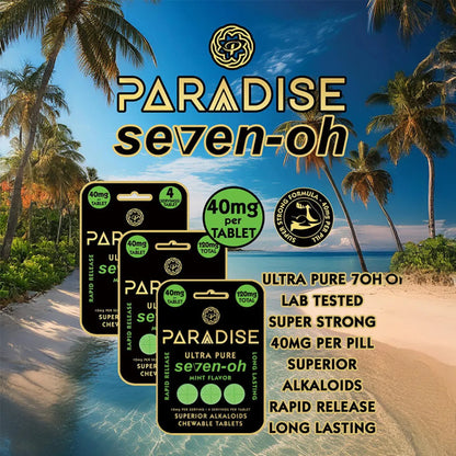 Paradise Ultra Pure 7 Hydroxy Kratom Tablets 120mg 3ct