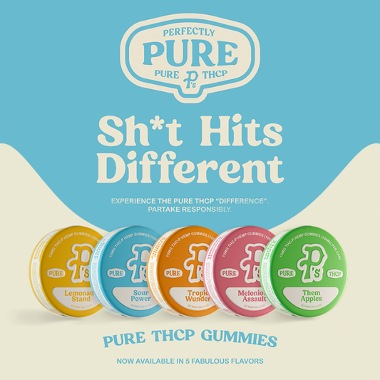 Pushin P S THCP Hemp Gummies 100mg | 10 Count Per Pack