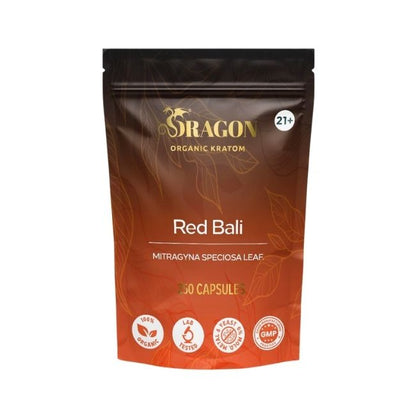 Red Bali Dragon Organic Kratom Capsules Bag 250ct