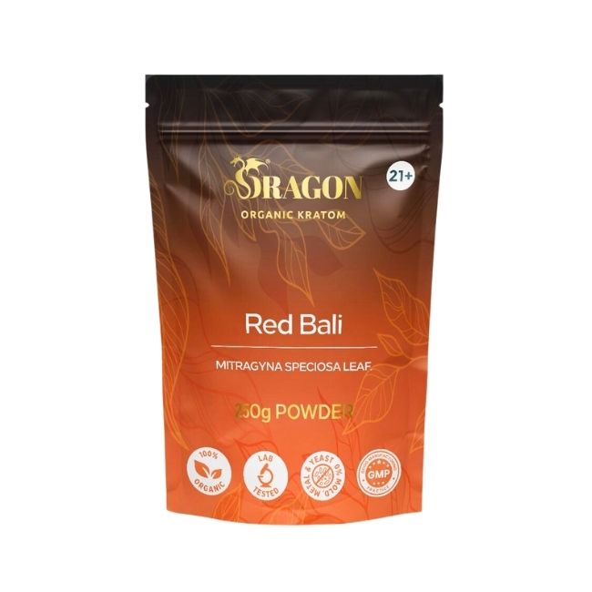 Red Bali Dragon Organic Kratom Powder Bag 250mg