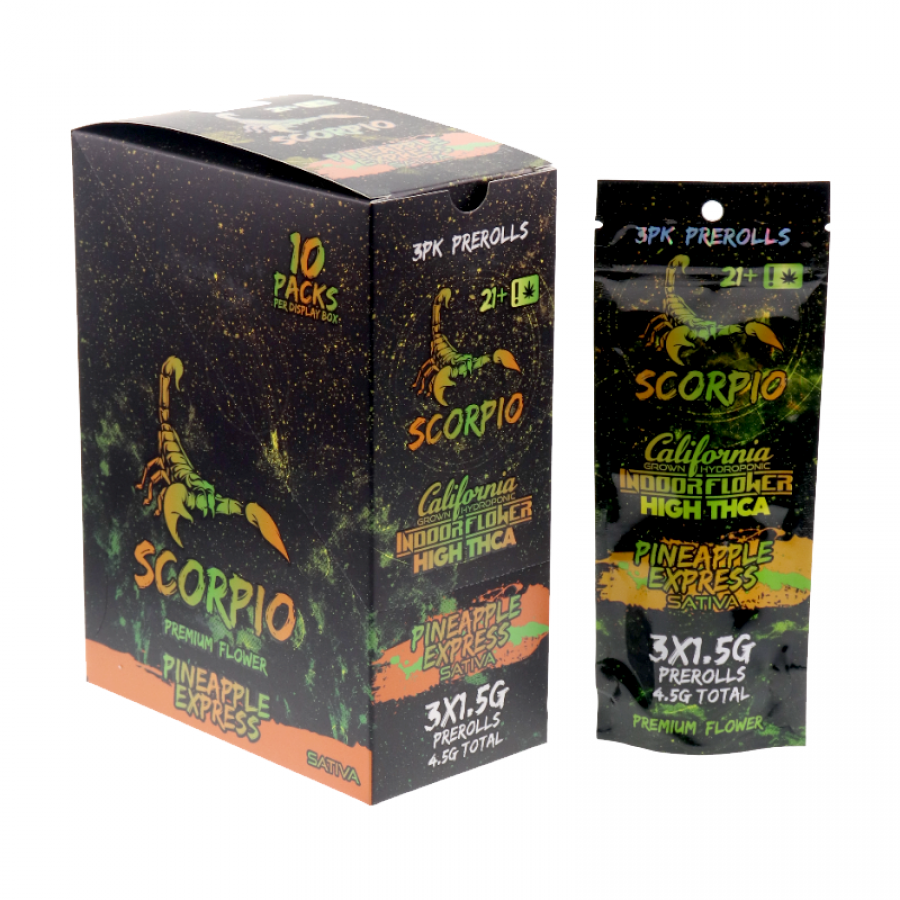 Scorpio THCA Pre-Rolls 4.5 Gram | 3 Count