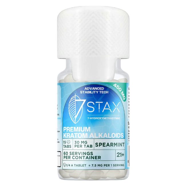 Spearmint Stax 7 Hydroxy Kratom Alkaloids Tablet 30mg 15ct