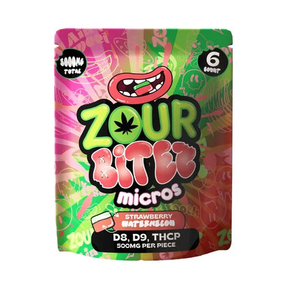 Zour Stash Bitez Micros Gummies D8 D9 THCP 6pk
