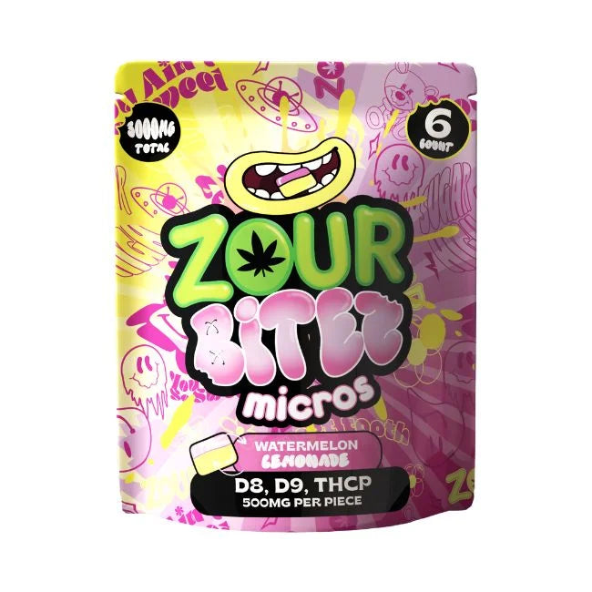 Zour Stash Bitez Micros Gummies D8 D9 THCP 6pk