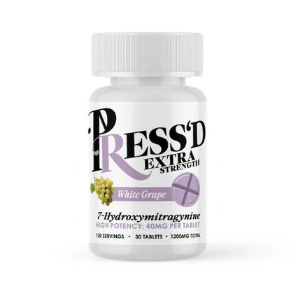 Pressd 7 Hydroxymitragynine Extra Strength 40mg Per Tablet 30ct Jar