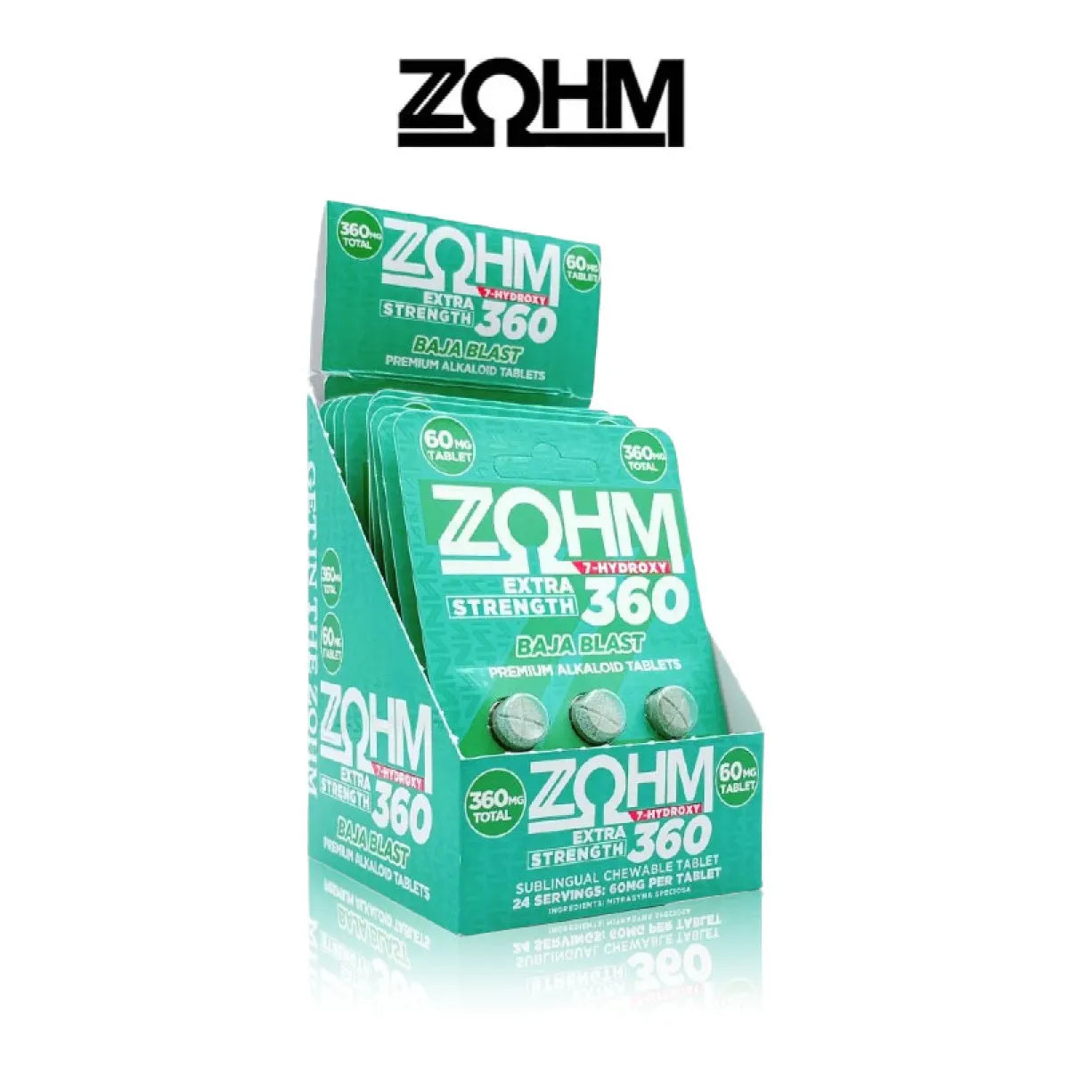Zohm 7 Kratom Tablets Hydroxy 60mg 6ct 360mg total